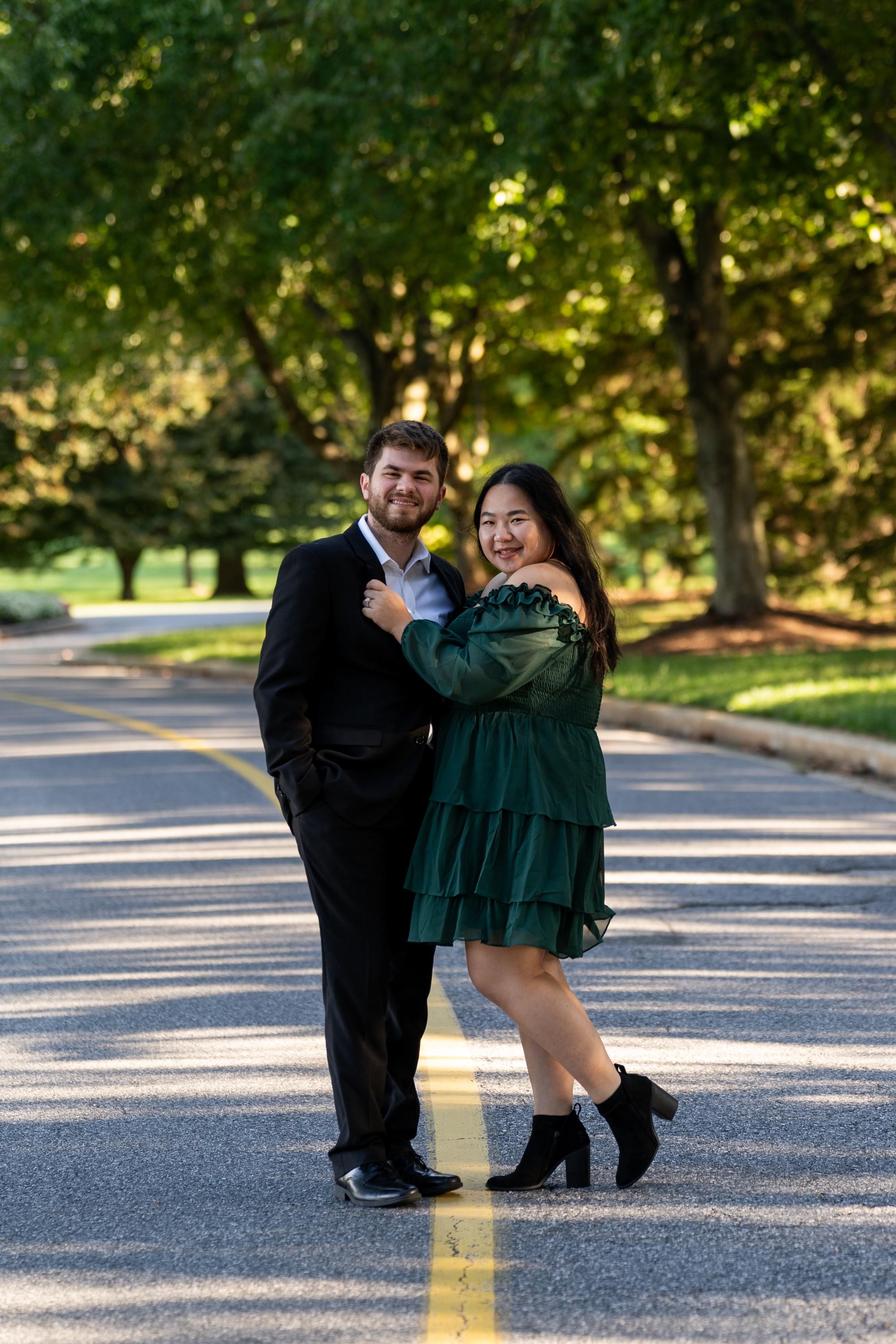 Yina & Norman | Engagement Session at Stevenson University in Owings Mills, MD
